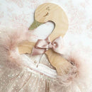 Cartoon Swan Baby Kid Nursery Room Wooden Coats Clothes Garment Hooks Hanger