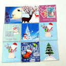 50x Mixed Christmas Stamps Wooden Buttons for DIY Sewing Clothing Decoration