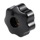 2 Pcs M10 Female Thread Nuts 50mm Plastic Star Head Clamping Knob Grip