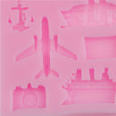 aeroplane palm tree silicone mold fondant mould cake decorating tools  JR