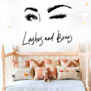 Eye Lashes Extensions Beauty Salon Wall Decor Eyebrows Make Up Wall Stic OZ FT