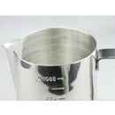 Stainless Coffee Frothing Milk Latte Jug with Scale + Frothing Thermometer