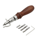Steel 5in1 Leather Stitching Groover Skiving Edger Leather Cutting Tools Set