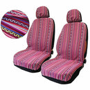 Universal Stripe Colorful 4pc Front Seat Detachable Covers Protectors ...