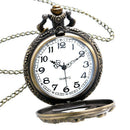 Large bronze carved zodiac animal dog pocket watch Retro style loyal dog po