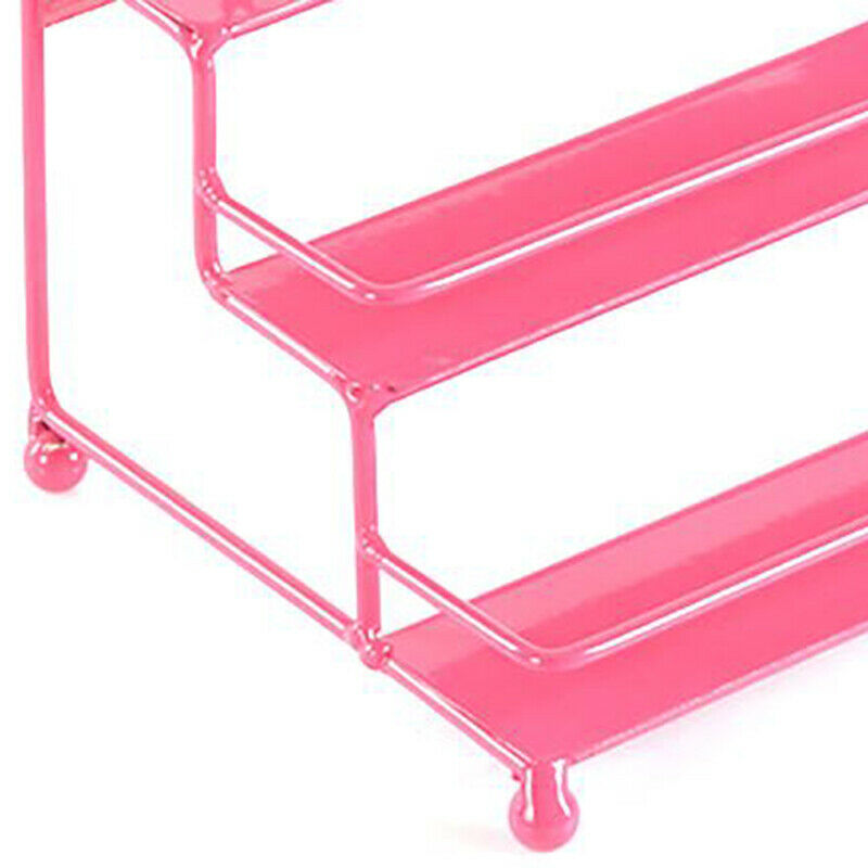 Metal Nail Polish Shelf Cosmetic Varnish Display Stand Holder Heart Design  N2D9