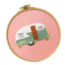 Stamped Embroidery Kit wit Pattern, Pre-Printed Cloth & Hoop 15cm DIY Needlework