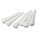6x White Cattle Bone Endpin Bridge End Pin For Acoustic Guitar High Quality Part