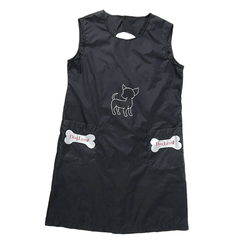 Waterproof Sleeveless Pet Grooming Apron Lovely Pet Shop Workwear Smock L