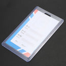 Vertical Business ID Badge Card Holder, 10 Pcs, Gray Clear M3K8