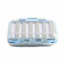 Two-Sided Waterproof Fly Box Slit Foam Fly Fishing Box Blue + transparent 1 A3E4