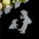 Girl&Dog Metal Cutting Dies Stencils Scrapbooking Album Decorative Embossing BX