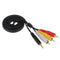 3-RCA Male to 3.5mm Mini Jack Male Jack Composite Audio Video A/V Splitter Cable