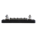 Black 10 Point Terminal Bus Bar DC Power Distribution Block