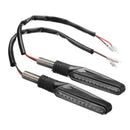 2 Flowing Water Light Universal Motorcycle Motorbike LED Turn Signal Indica Z5J9