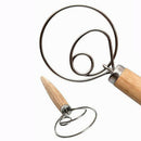 1pc Stainless Steel DIY B Whisk Eggs Beater Mixer Tool 13 Inch Oak Wood Handle