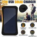 20W 5V Solar Panel Charger with USB Port Phone Charger Bank 1400mA Power Y7X9