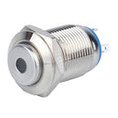 IP65 12V 12mm Waterproof LED Panel Warning Indicator Light Lamp~Blue Lights
