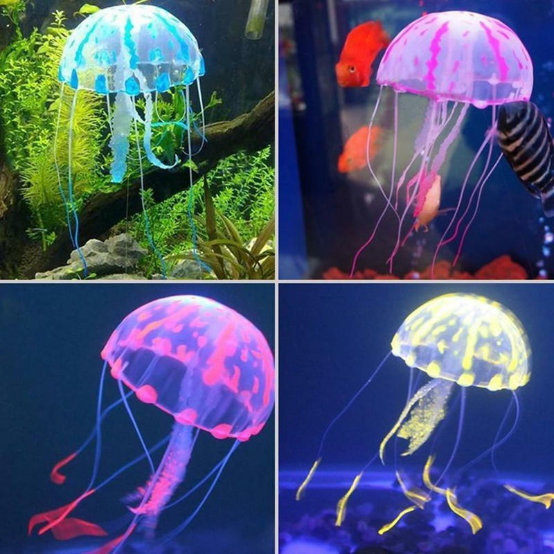 Bright Jellyfish Aquarium Fish Tank Decoration Animal Ornament Accessories