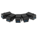 5xUSB 3.0 A Female/ F Snap-In Coupler Jack Insert for Keystone Wall Plate