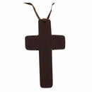 5X(Women Coffee Color Wooden Cross Pendant Sweater Necklace Jewelry Decor H9D5)