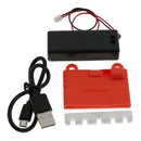 For Micro Bit Kit Silicone Protective Case with Power Supply / Cable Set, Red