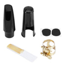 Alto Sax Saxophone Mouthpiece Plastic with Cap Metal Buckle Reed