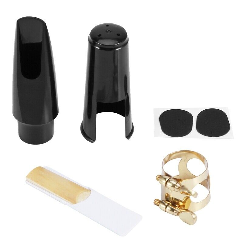 Alto Sax Saxophone Mouthpiece Plastic with Cap Metal Buckle Reed