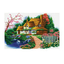 1 Set Stamped Cross Stitch Kits 11CT Embroidery Cloth Rural Cottage 31x22in