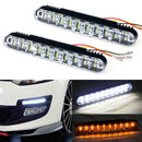 2PC 30 LED CarS Fog Daytime Running Bulb DRL Daylight Lamp with Turn Lig DCT