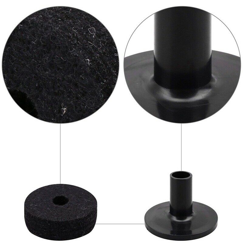 Cymbal Stand Felt Washer and Plastic Drum Cymbal Stand Sleeves Replacement