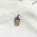 Creative Drink Cup Brooch Colorful Enamel Badge Kids Backpack Decor Pins