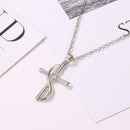 3Pcs/Set Cross Pendant Earrings with Diamond Necklace Set Engagement Jewelr W9T4