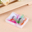 96pcs Insect Fishing Artificial Bait Single Dry Lure Treble Salmon Trout