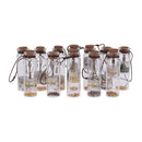 12 Pieces Empty Glass Wish Bottles Mini Small Glass Bottle DIY Pendant Necklace