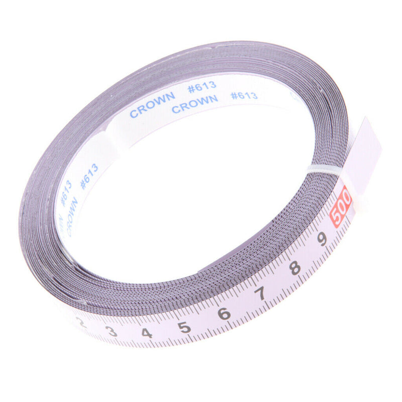 Pack of 2 Durable Miter Saw Track Tape Measure Backing Metric Steel Ruler 5M,