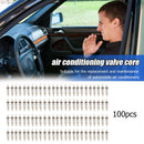 100pcs Auto Air Conditioning Repair Valve Cores R12 Car A/C Valve Cores White