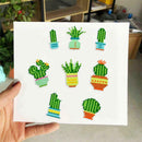 DIY Full Drill Round Green Plants Diamond Painting Puzzle Children Stickers