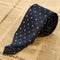 Red White Blue Flowers Neoclassical Spend 100% Silk Jacquard Tie Men's Tie