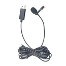 Portable USB Mini Microphone Lapel Lavalier Mic Clip-on Microphone for Laptop/PC