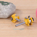 2Pcs Alloy Tongue & Groove Router Bit Set 3/4 Stock 1/4 Shank Woodworking Tools