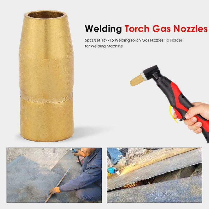 5pcs/set 169715 Welding Torch Gas Nozzles Tip Holder for Welding Machine