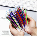 100 Pcs/pack New Colors Gel Ink Pen refills graffiti school office supplies W9K8