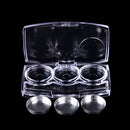 Empty 3Round Grids Eyeshadow Lipstick  Box Case Cosmetic Packing+PaletWG JC&j