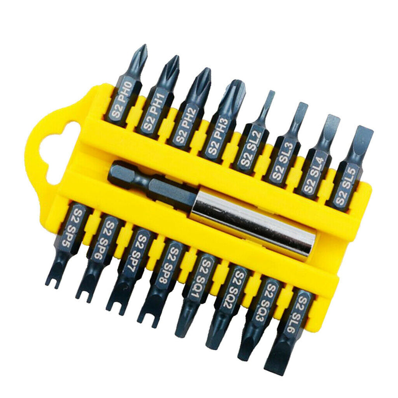 17Pcs Security Tamper Proof Multi-Bit Set Magnetic Holder Screwdriver Bits C