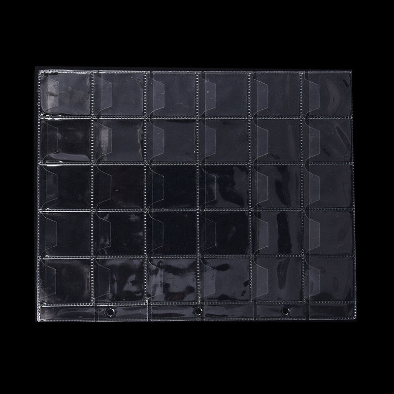 1 Page 30 Pockets Plastic Coin Holders Storage Collection Money Album Case Gw