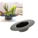 Plastic Ikebana Suiban Vase Tray Pot Bonsai Flower Container ~Hat-like