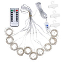 1m LED Fairy Lights Curtain USB String Remote Lamp (Warm White w/ Hook) A
