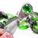 40X 25mm Metal Magnifier Jeweler LED UV Lens Loupe Detecting Identifying T WRE