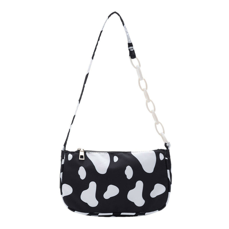 Cow Milk Printed Women Handbag Tote Female Casual Underarm Shoulder Bag (4)